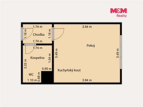 Pronájem bytu 1kk, 20 m² 12