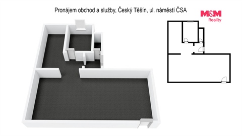 Pronájem obchodních prostor, 110 m² - 0