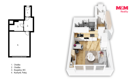 Prodej bytu 1kk, 41 m² - 2