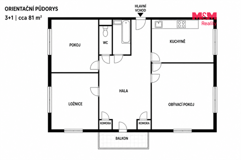 Prodej bytu 3+1, 81 m² 14