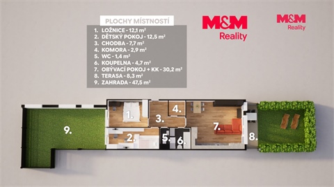 Prodej bytu 3kk, 72 m² 20