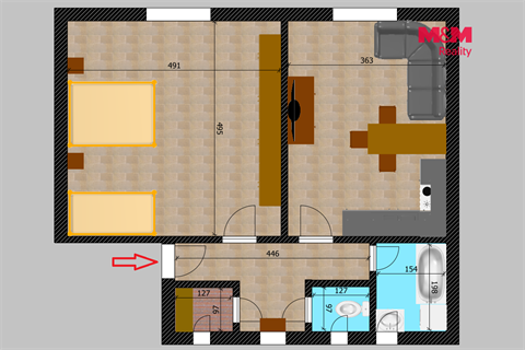 Prodej bytu 2kk, 53 m² - 2