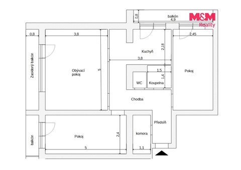 Prodej bytu 3+1, 67 m² - 10