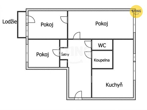 Pronájem bytu 3+1, 68 m² - 16
