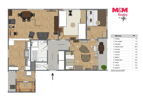 Prodej bytu 4kk, 90 m² 26