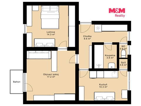 Prodej bytu 2+1, 62 m² 10