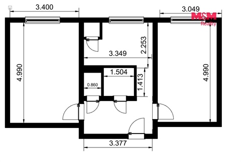 Prodej bytu 2+1, 52 m² 4