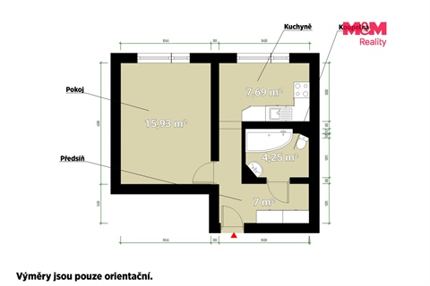 Pronájem bytu 1+1, 38 m² - 8