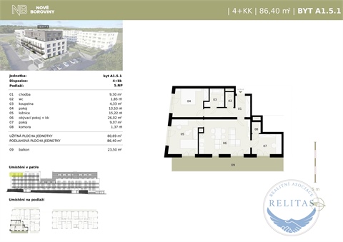 Prodej bytu 4kk, 86 m² - 22
