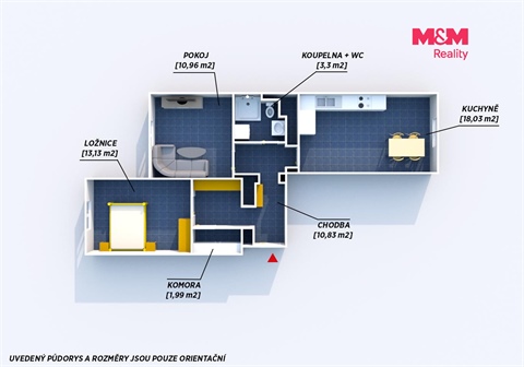 Prodej bytu 3kk, 57 m² - 12