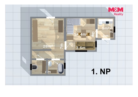 Prodej chaty / chapuly, 33 m² - 10