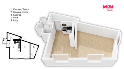 Pronájem bytu 2kk, 51 m² - 6