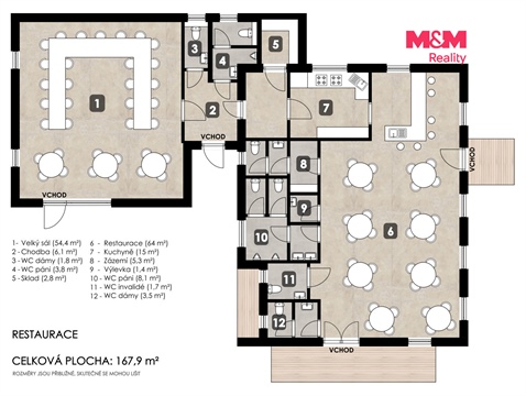 Prodej restaurace, 168 m² 6