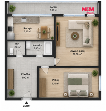 Prodej bytu 2+1, 57 m² - 18