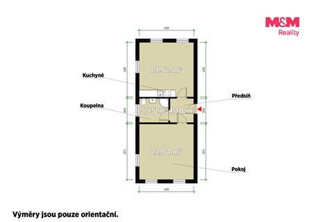 Pronájem bytu 2kk, 53 m² - 6