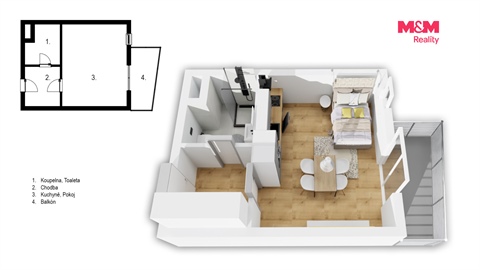 Prodej bytu 1kk, 38 m² - 6