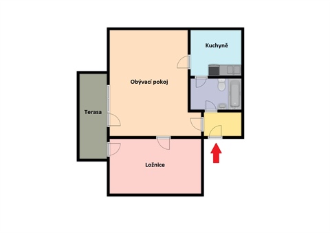 Pronájem bytu 2+1, 63 m² - 2