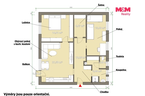 Prodej bytu 3kk, 73 m² 10