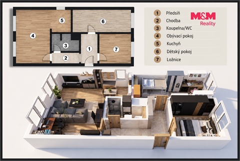 Prodej bytu 3+1, 71 m² 2