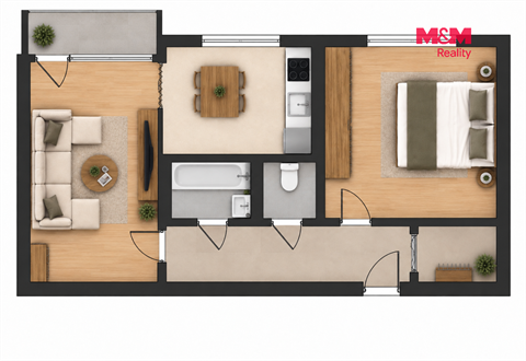 Pronájem bytu 2+1, 47 m² 12