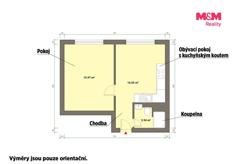 Pronájem bytu 1+1, 35 m² 4