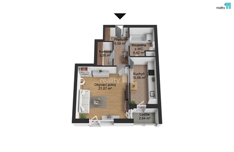 Prodej bytu 1+1, 50 m² 2