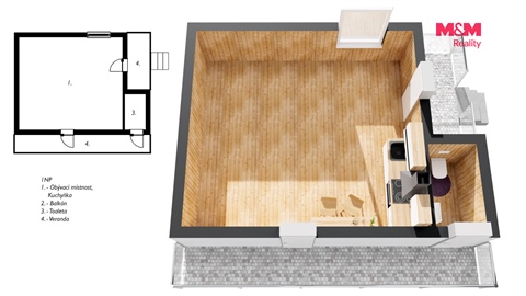 Prodej chaty / chapuly, 29 m² - 8