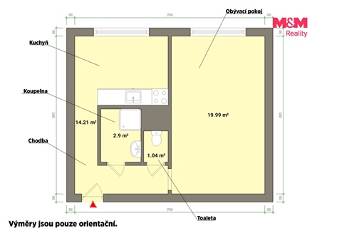 Pronájem bytu 1+1, 39 m² 10