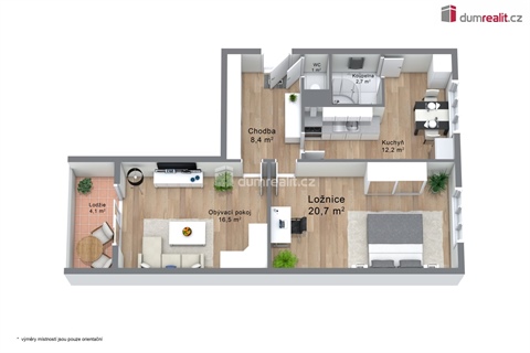 Prodej bytu 2+1, 65 m² - 0
