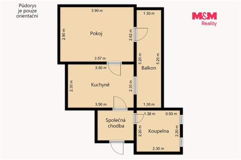 Pronájem bytu 1+1, 23 m² 8