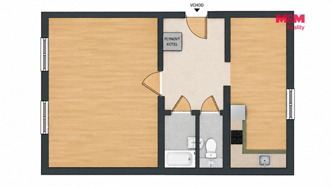 Prodej bytu 1+1, 47 m² - 0