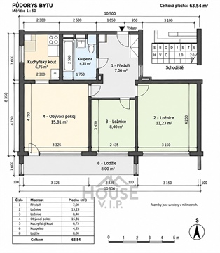 Prodej bytu 3kk, 63 m² - 28