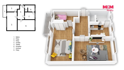 Prodej bytu 3+1, 61 m² 12