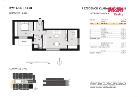 Prodej bytu 3kk, 69 m² - 2