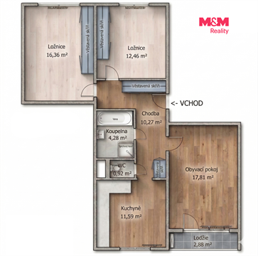 Prodej bytu 3+1, 73 m² 18