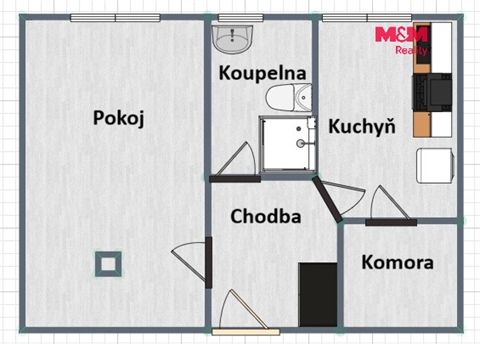 Prodej bytu 1+1, 32 m² - 6
