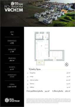 Prodej bytu 2kk, 55 m² - 0