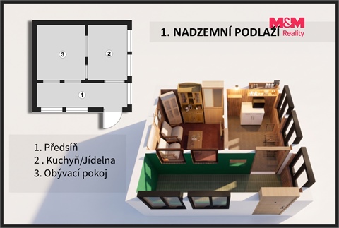Prodej chaty / chapuly, 22 m² - 22
