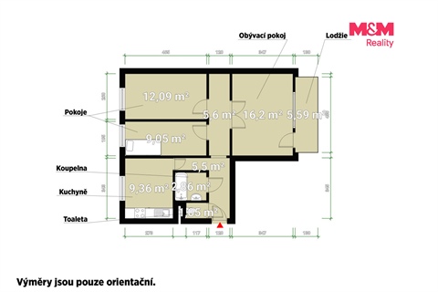 Pronájem bytu 3+1, 72 m² - 4
