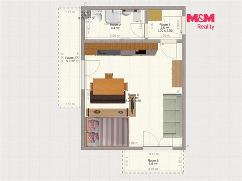 Prodej bytu 1kk, 33 m² 8