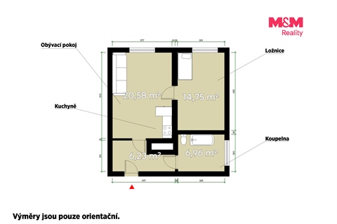 Pronájem bytu 2kk, 50 m² - 6