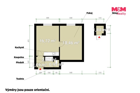 Prodej bytu 1+1, 40 m² - 2