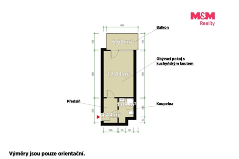 Prodej bytu 1kk, 27 m² - 8