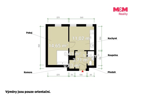 Pronájem bytu 1+1, 32 m² 2