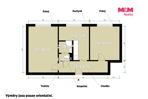 Pronájem bytu 2+1, 58 m² - 4
