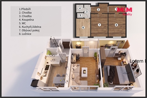 Prodej bytu 2+1, 68 m² - 0
