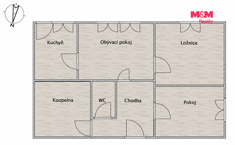 Pronájem bytu 3+1, 69 m² - 0