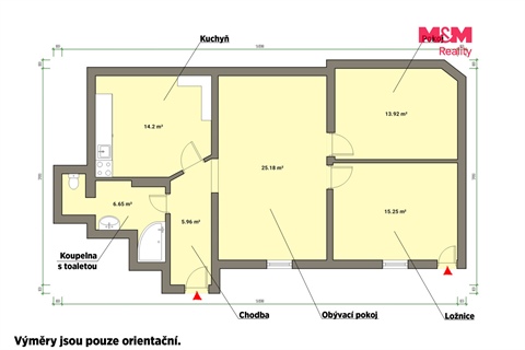 Pronájem bytu 3+1, 81 m² - 4