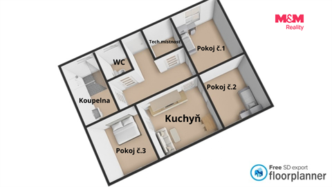 Prodej bytu 4kk, 87 m² 12