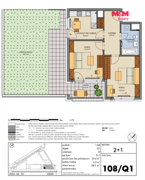 Prodej bytu 2+1, 55 m² - 0